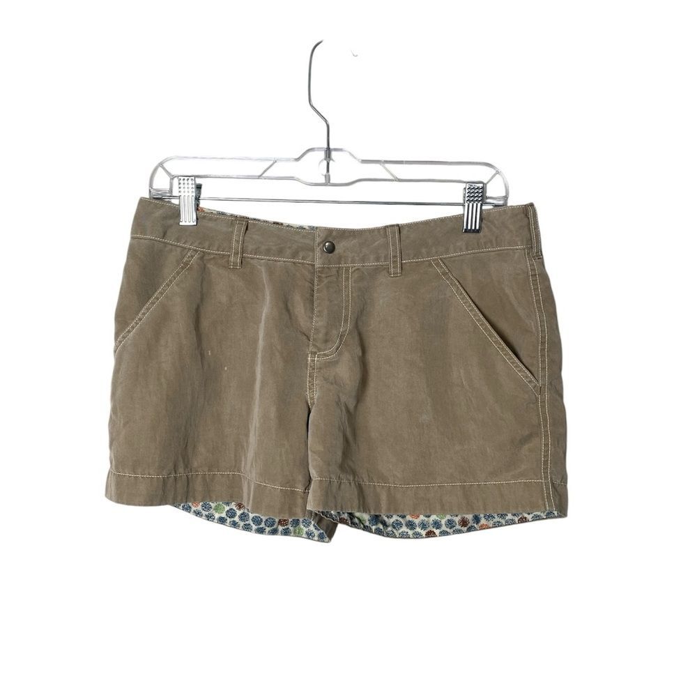 Horny Toad Tencel Blend Khaki Shorts Size 6 Utility Casual Outdoor Hiking